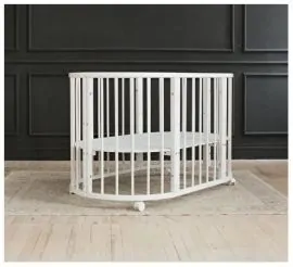 Кроватка-трансформер Classic 6в1 + комплект матрасов (белая матовая) | фото